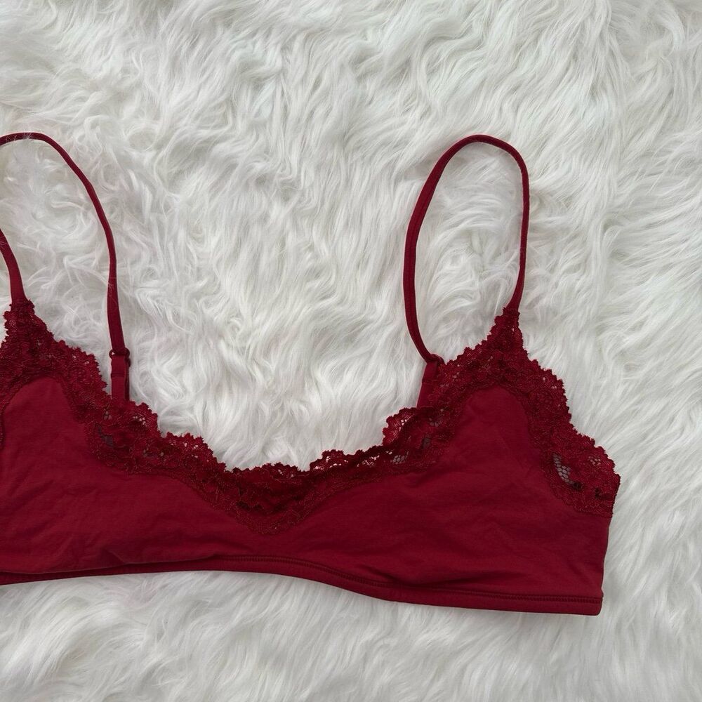 Skim Fits Everybody Lace Scoop Bralette Brick Size Large - Picture 4 of 8